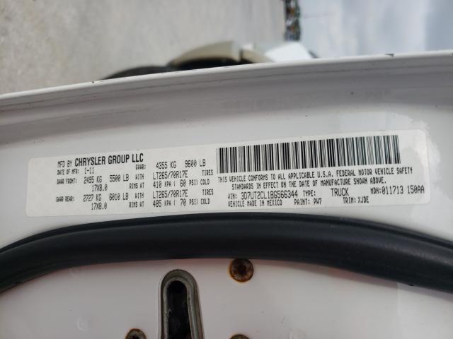 2011 DODGE RAM 2500 3D7UT2CL1BG566344