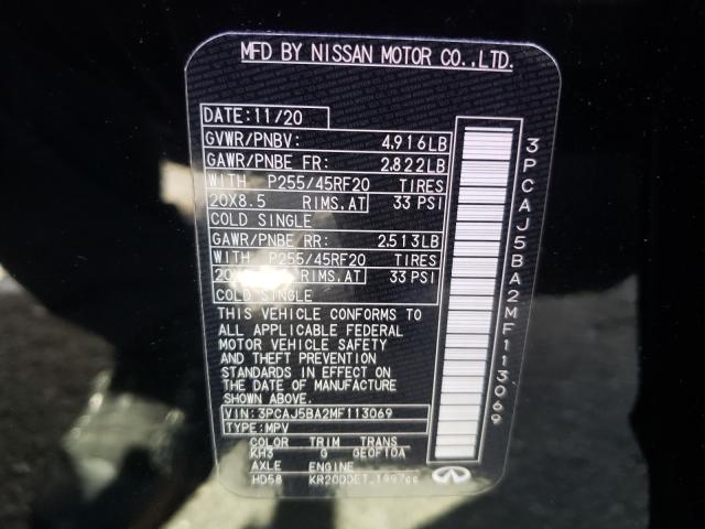 2021 INFINITI QX50 LUXE 3PCAJ5BA2MF113069