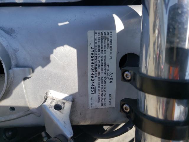 2004 YAMAHA YZF600 R JYA5AHE044A044251
