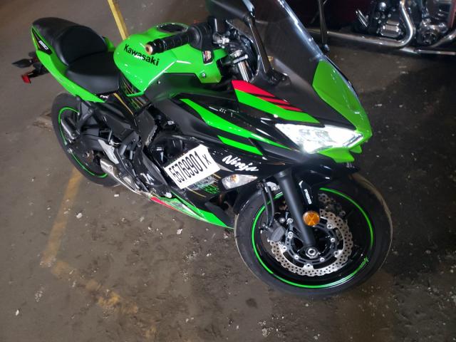 Salvage cars for sale from Copart Woodhaven, MI: 2020 Kawasaki EX650 M