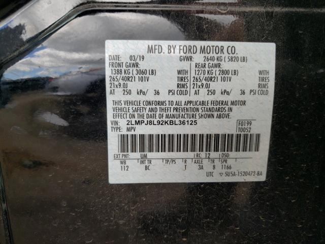 2019 LINCOLN NAUTILUS R 2LMPJ8L92KBL36125