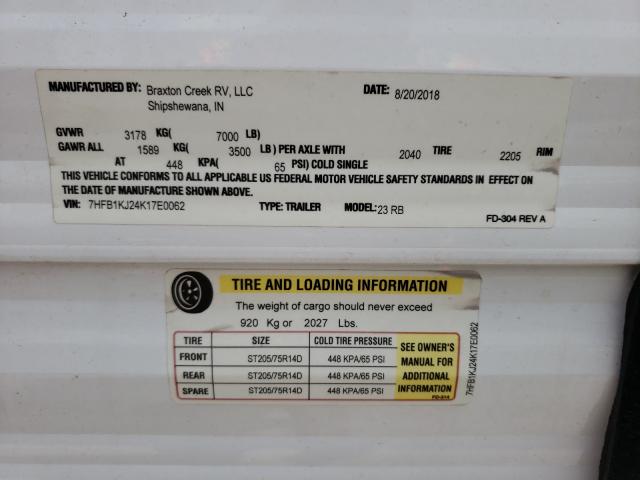 VIN 7HFB1KJ24K17E0062 2019 Other Trailer no.10