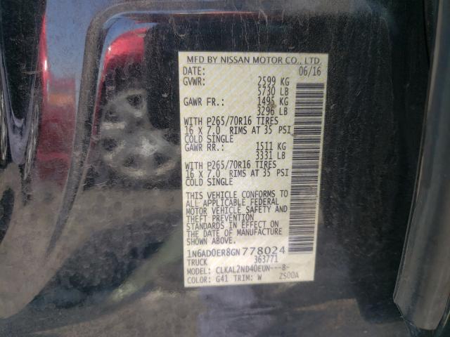 2016 NISSAN FRONTIER 1N6AD0ER8GN778024