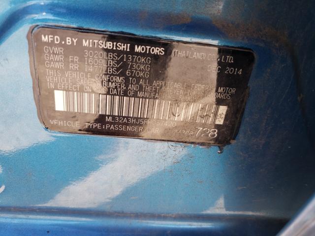 2015 MITSUBISHI MIRAGE DE ML32A3HJ5FH037420