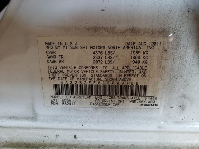 2012 MITSUBISHI GALANT FE 4A32B2FF8CE009186