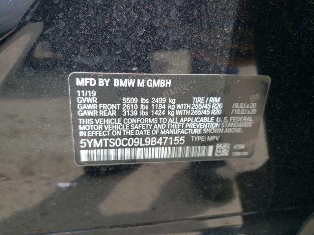 2020 BMW X3 M COMPE 5YMTS0C09L9B47155