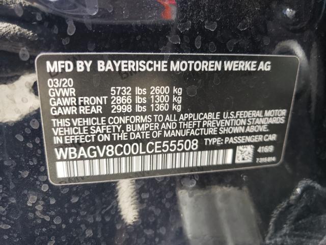 VIN WBAGV8C00LCE55508 2020 BMW 8 Series, M850XI no.10