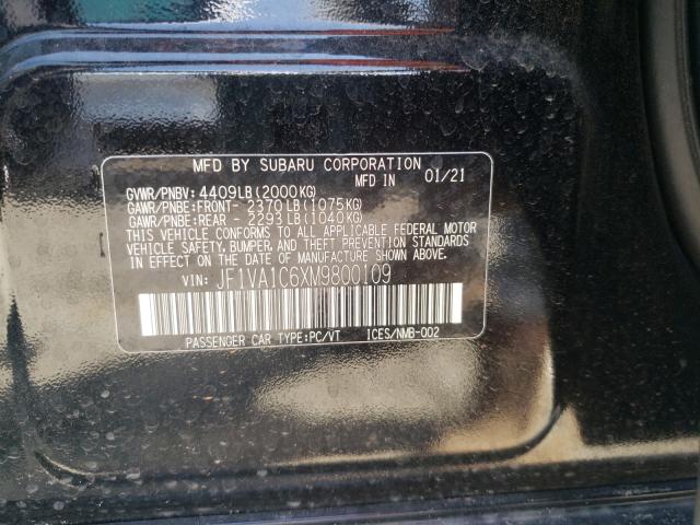 2021 SUBARU WRX PREMIU JF1VA1C6XM9800109