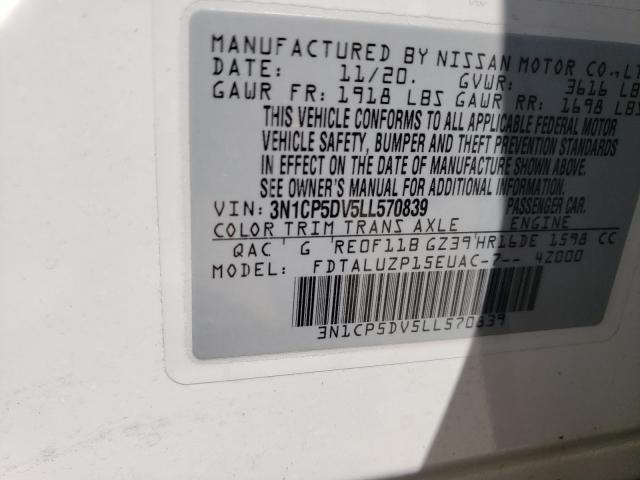2020 NISSAN KICKS SR 3N1CP5DV5LL570839
