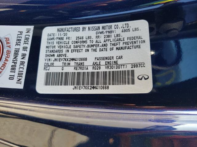 2021 INFINITI Q60 LUXE JN1EV7KK2MM410668