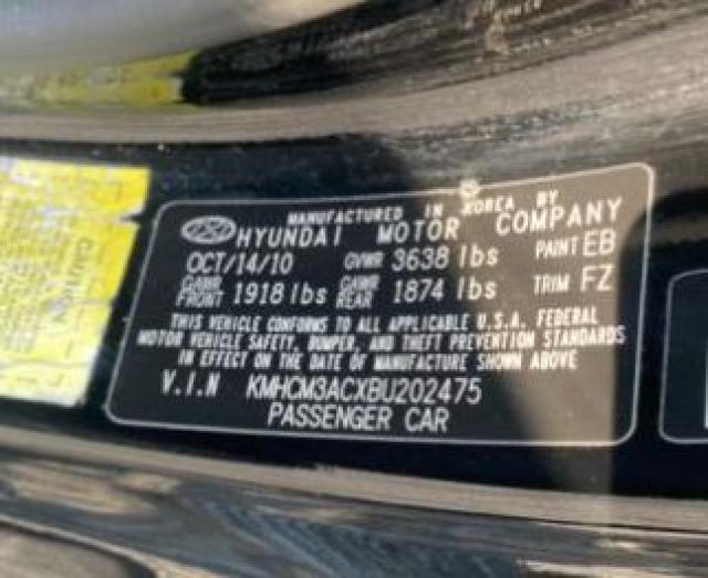 2011 HYUNDAI ACCENT GL KMHCM3ACXBU202475