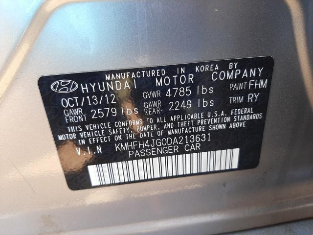 2013 HYUNDAI AZERA GLS KMHFH4JG0DA213631