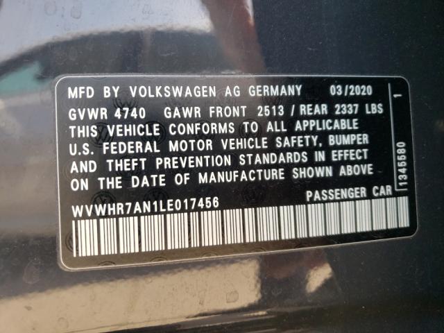 2020 VOLKSWAGEN ARTEON SEL WVWHR7AN1LE017456