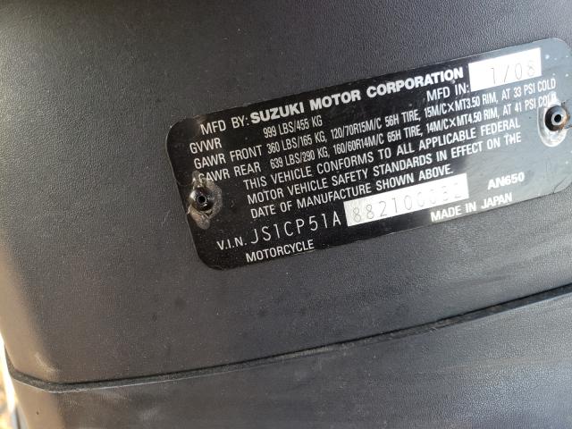 2008 SUZUKI AN650 JS1CP51A882100032