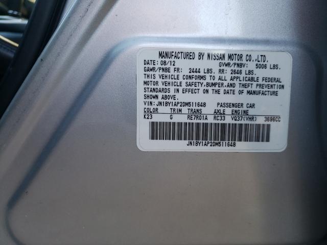 2013 INFINITI M37 JN1BY1AP2DM511648