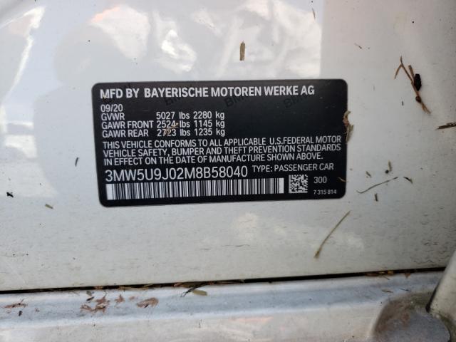 2021 BMW M340XI 3MW5U9J02M8B58040