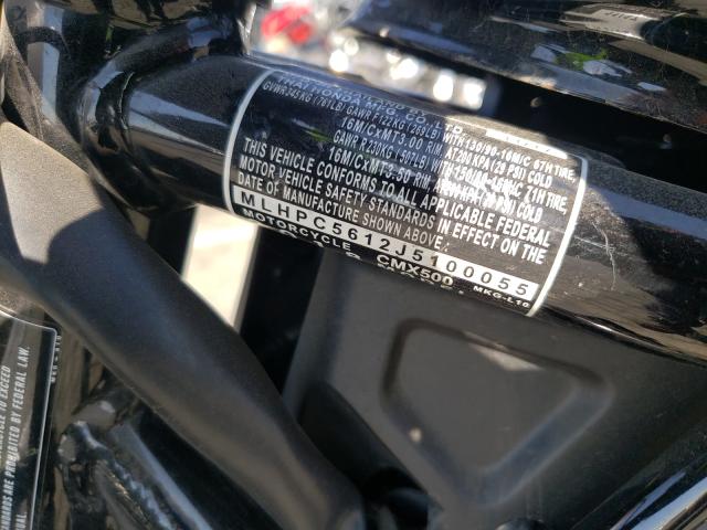 2018 HONDA CMX500 MLHPC5612J5100055