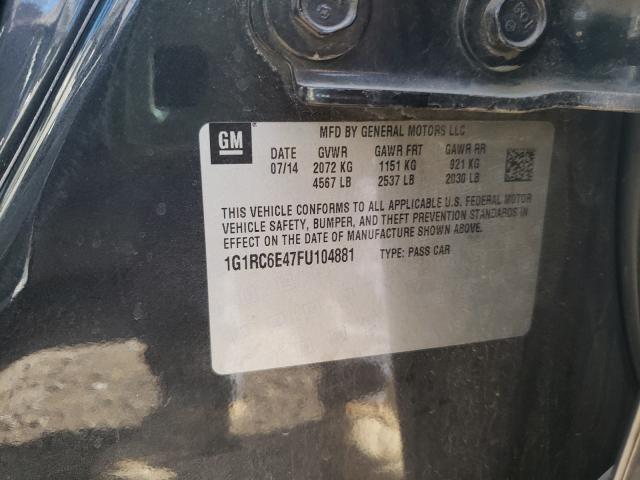 VIN 1G1RC6E47FU104881 2015 Chevrolet Volt no.10