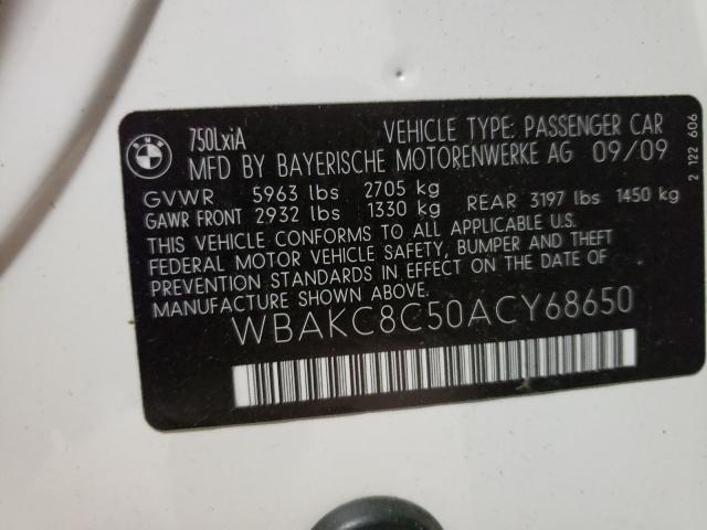 2010 BMW 750 LI XDR WBAKC8C50ACY68650