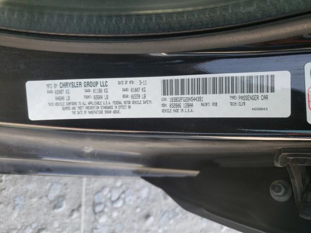 2011 DODGE AVENGER LU 1B3BD2FG2BN544391