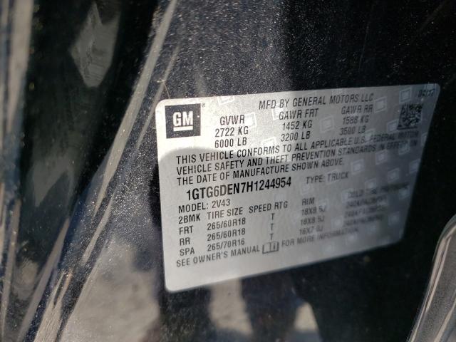2017 GMC CANYON SLT 1GTG6DEN7H1244954