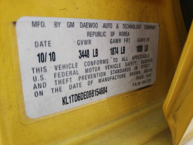 2011 CHEVROLET AVEO KL1TD6DE0BB154684