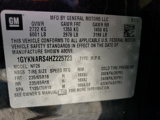 2017 CADILLAC XT5 1GYKNARS4HZ225723