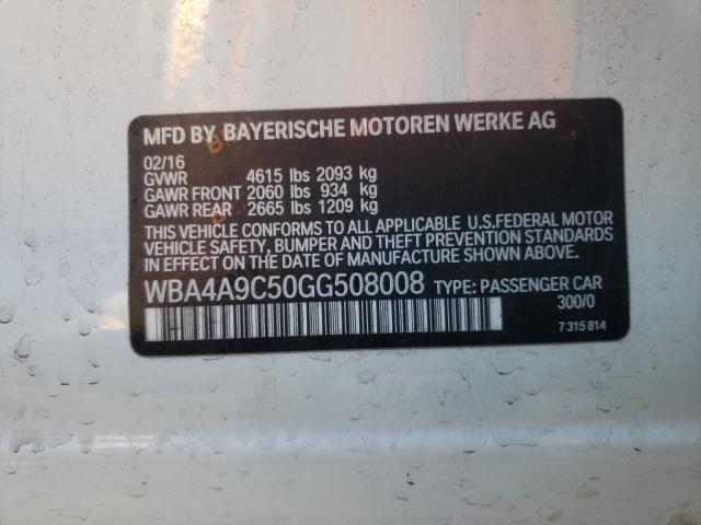 2016 BMW 428 I GRAN WBA4A9C50GG508008