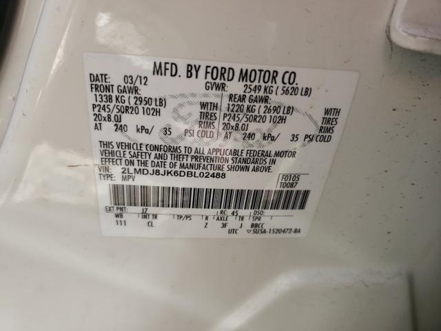 2013 LINCOLN MKX AWD 2LMDJ8JK6DBL02488