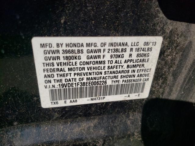 2014 ACURA ILX 20 19VDE1F38EE006226