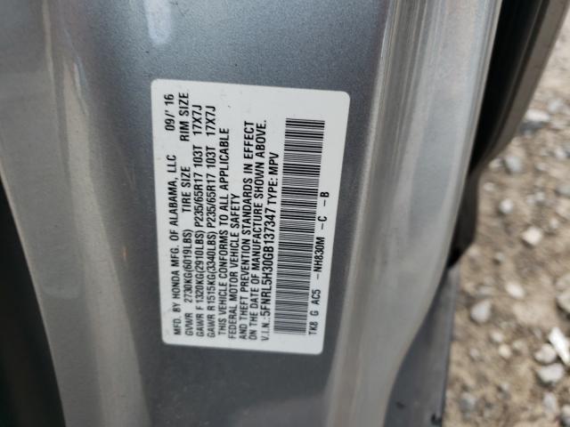 2016 HONDA ODYSSEY SE 5FNRL5H30GB137347