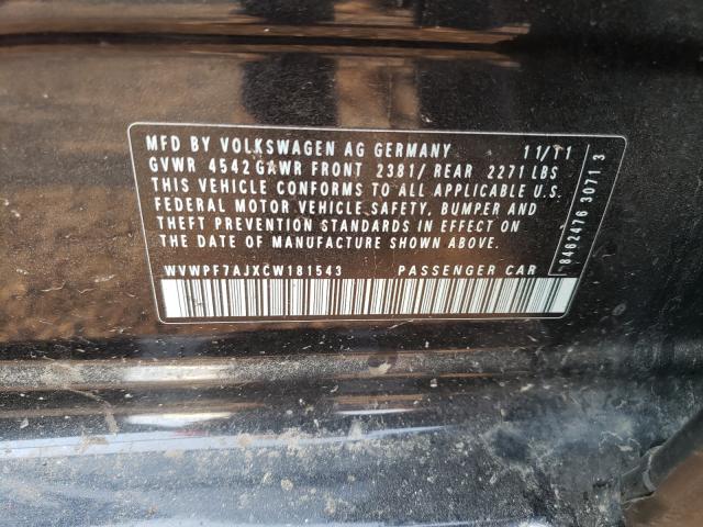 2012 VOLKSWAGEN GOLF R WVWPF7AJXCW181543