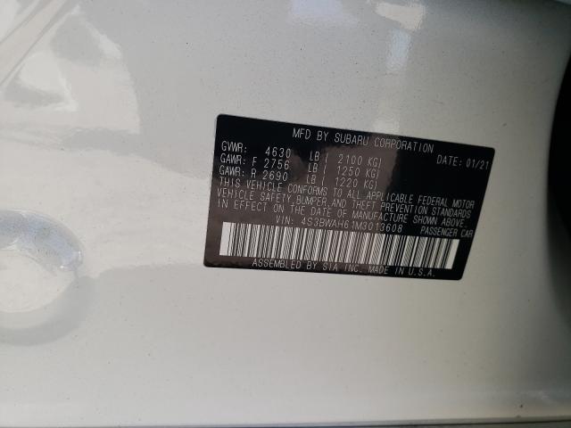 2021 SUBARU LEGACY SPO 4S3BWAH61M3013608