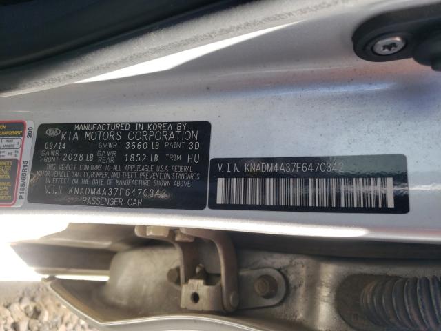 2015 KIA RIO LX - KNADM4A37F6470342