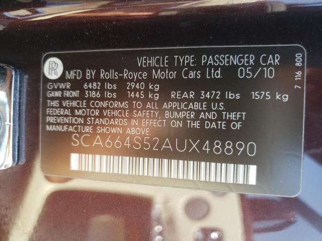 2010 ROLLS-ROYCE GHOST SCA664S52AUX48890