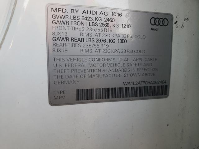 VIN WA1L2AFP0HA062404 2017 Audi Q5, Premium Plus no.10