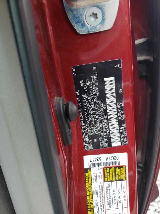 2010 TOYOTA SIENNA CE 5TDKK4CC5AS342137