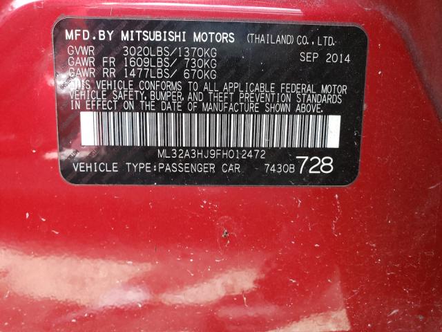 2015 MITSUBISHI MIRAGE DE ML32A3HJ9FH012472