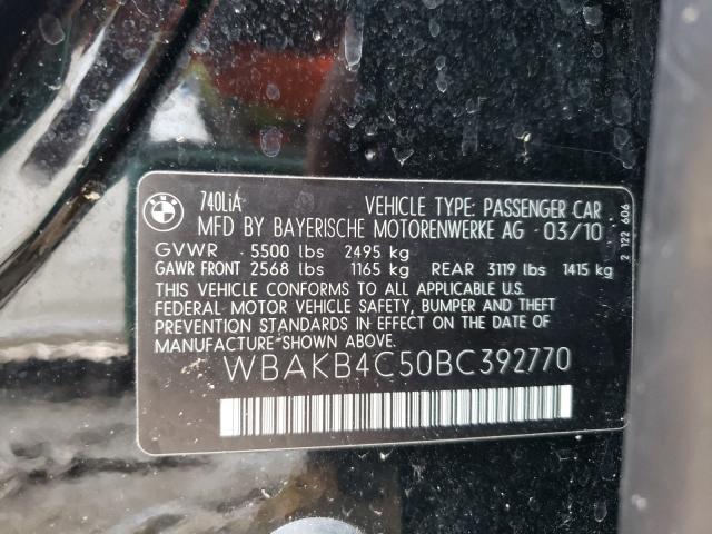 2011 BMW 740 LI WBAKB4C50BC392770