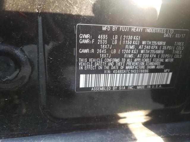 2017 SUBARU OUTBACK TO 4S4BSATC1H3378896