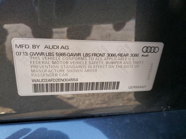 2014 AUDI S8 QUATTRO WAUD2AFD2EN004554
