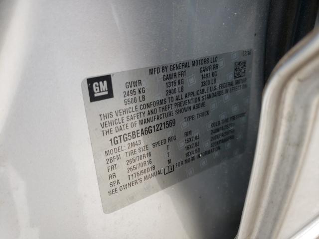 2016 GMC CANYON 1GTG5BEA6G1221569