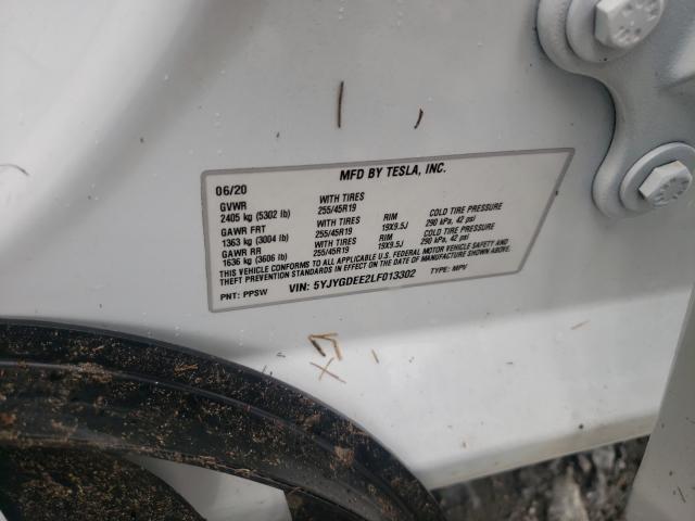 2020 TESLA MODEL Y 5YJYGDEE2LF013302