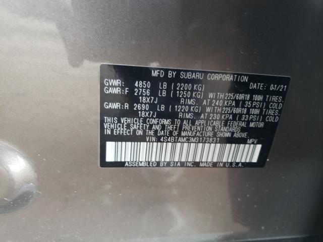 2021 SUBARU OUTBACK LI 4S4BTAMC3M3173831