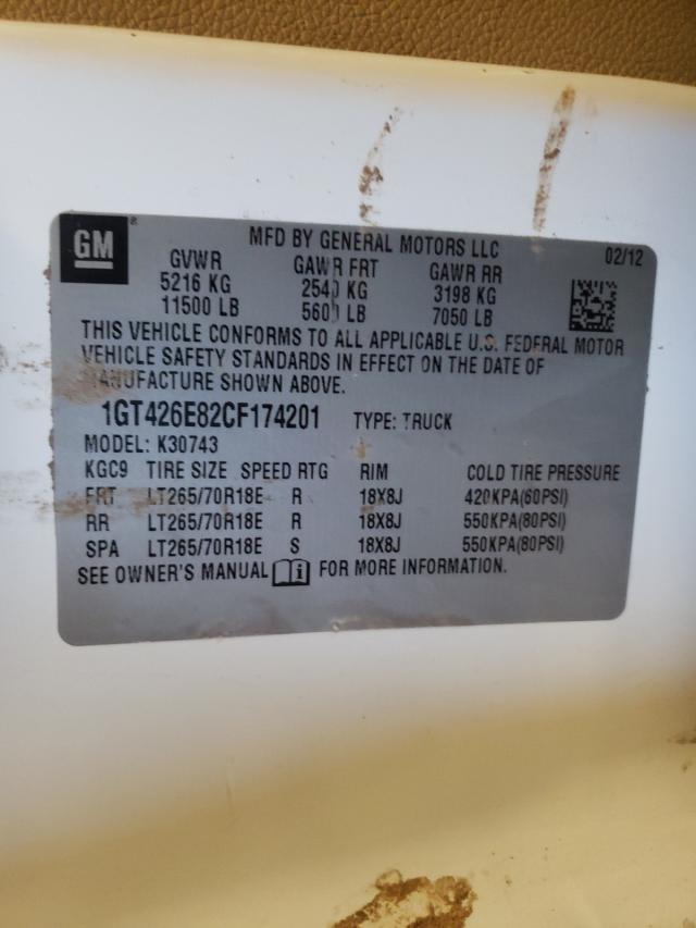 2012 GMC SIERRA K35 1GT426E82CF174201