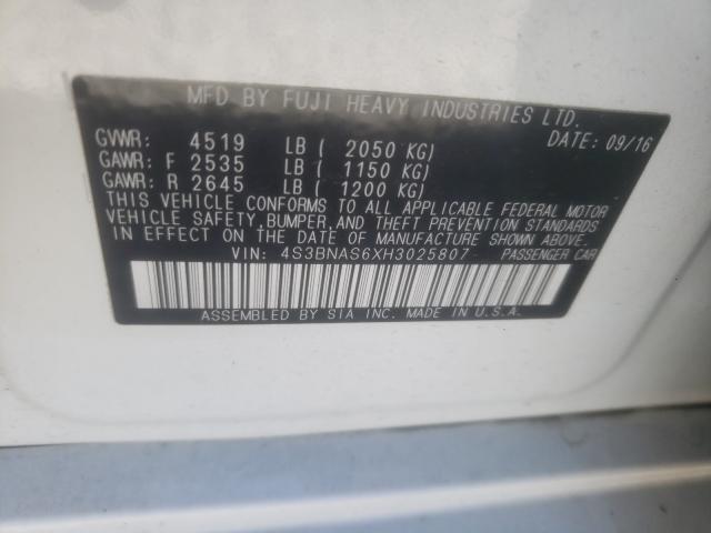 2017 SUBARU LEGACY SPO 4S3BNAS6XH3025807