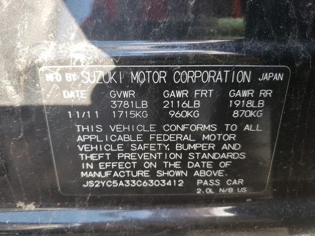 2012 SUZUKI SX4 LE JS2YC5A33C6303412