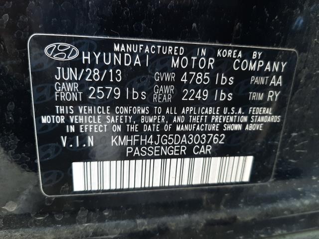 2013 HYUNDAI AZERA GLS KMHFH4JG5DA303762