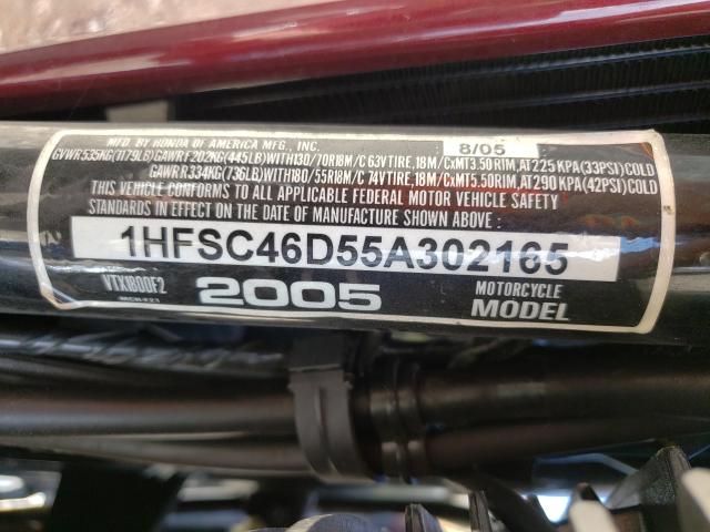 2005 HONDA VTX1800 F2 1HFSC46D55A302165