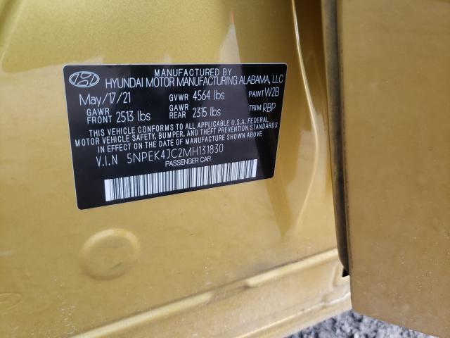 2021 HYUNDAI SONATA N L 5NPEK4JC2MH131830